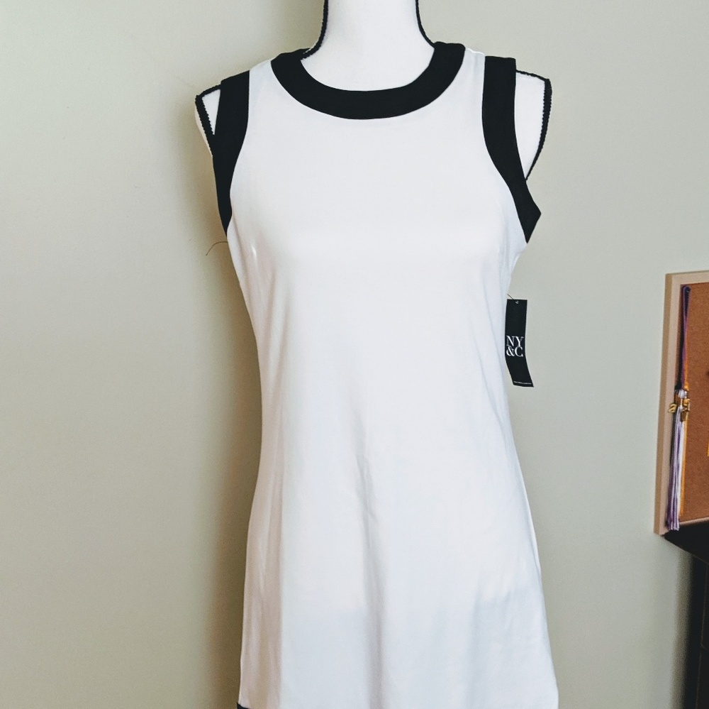 NY&Co white cotton dress